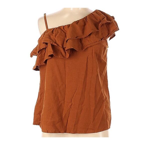 Linen| Old Navy| sleeveless top| Medium | ruffle | adjustable straps - Picture 3 of 11